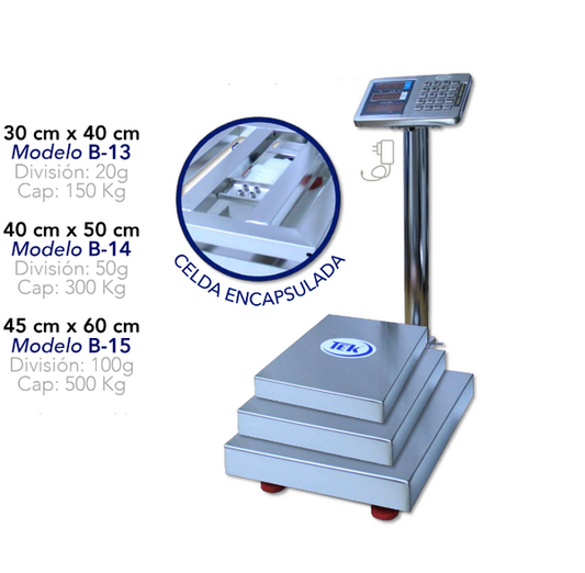 Bascula Abatible Full Inox | 500kg